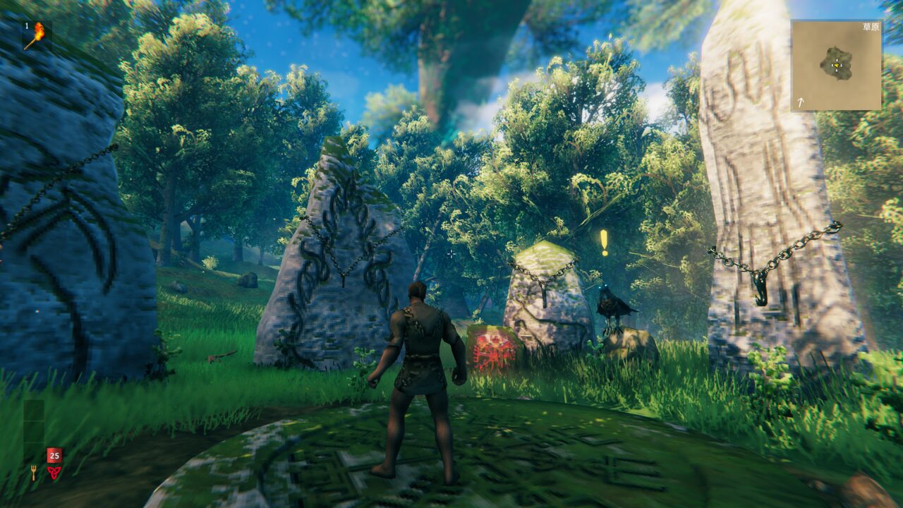Valheimのサーバーに接続できたゲーム内の画面