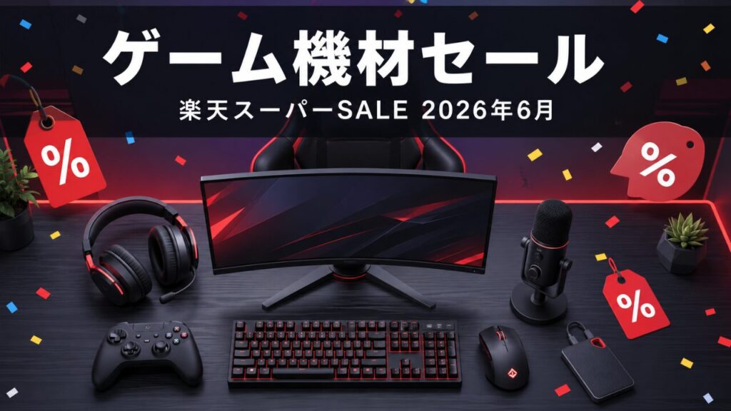 楽天スーパーSALEのゲーム機材まとめのアイキャッチ画像